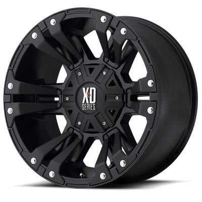 XD Wheels XD822 Monster II, 17x9 with 5 on 5 Bolt Pattern - Satin Black with Satin Black Accents-XD82279050712N
